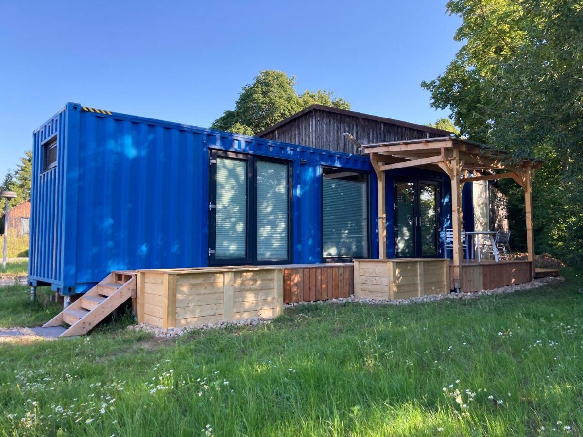 Tiny House Im Seecontainer Mit Parkplatz, Glasfaser, Netflix, Veranda Und Gehobener Ausstattung Coburg Exterior photo
